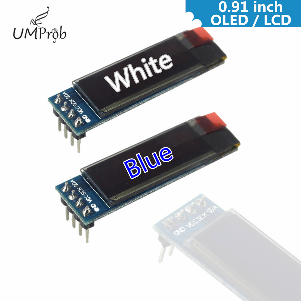 0.91 Inch 128x32 IIC I2C White - Ssd1306 recension och pris