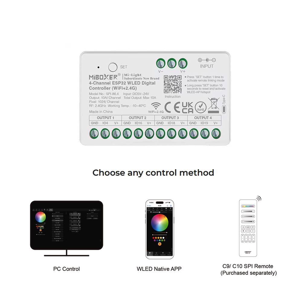 Miboxer SPIW5-4 5in1 SPI LED C - Ws2812B recension och pris