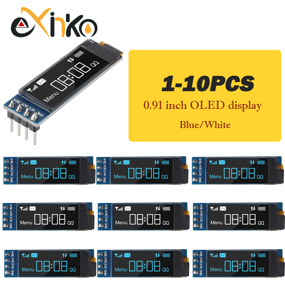 1-10pcs 0.91 inch OLED Display - Ssd1306 recension och pris