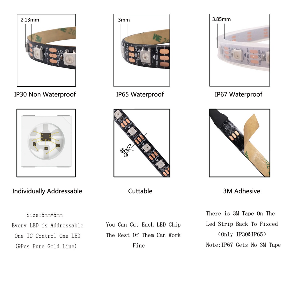 WS2811 WS2812B WS2813 WS2815 5 - Ws2812B Strip 5V recension och pris