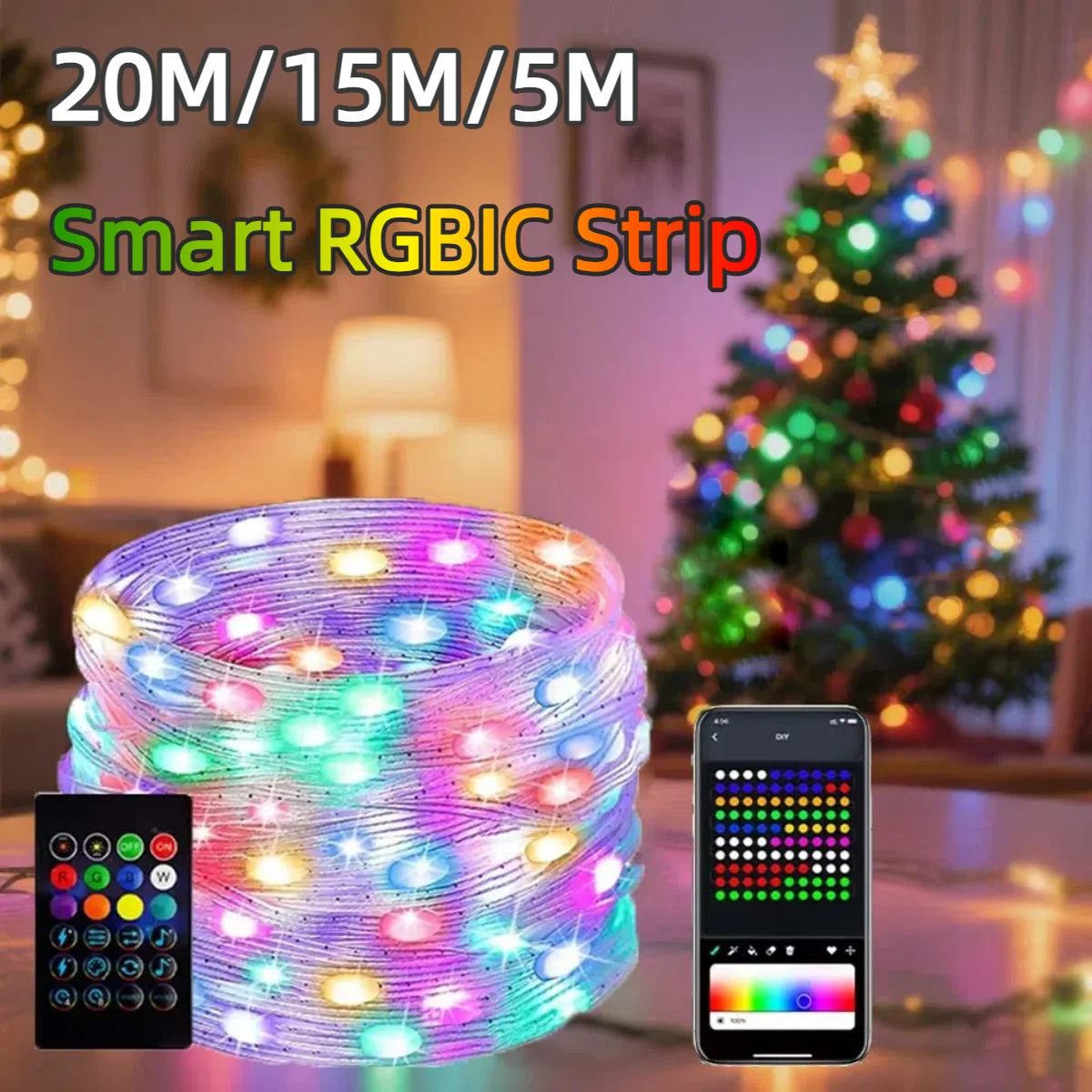 20M/10M/5M Smart USB 5V LED St - Ws2812B Strip 5V recension och pris