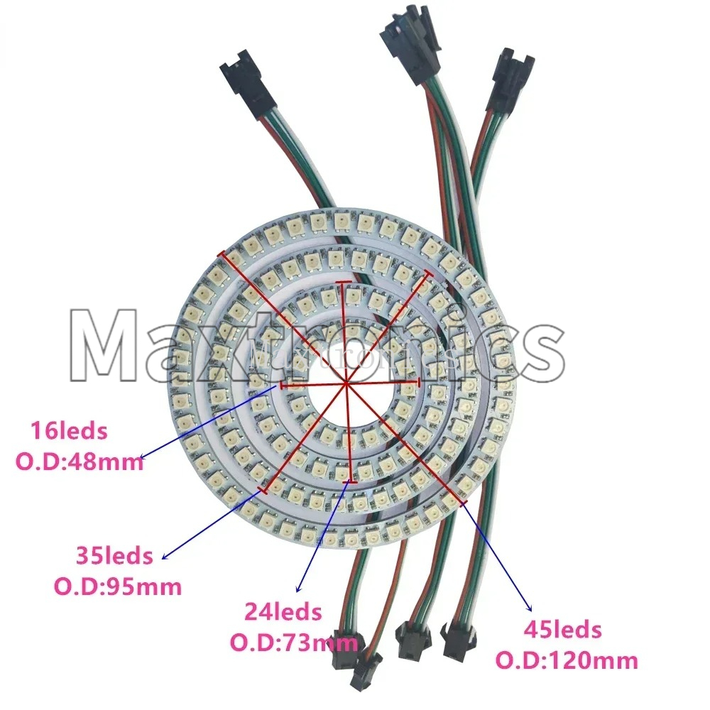 FCOB WS2812B RGB Led Ring 18/3 - Ws2812B recension och pris
