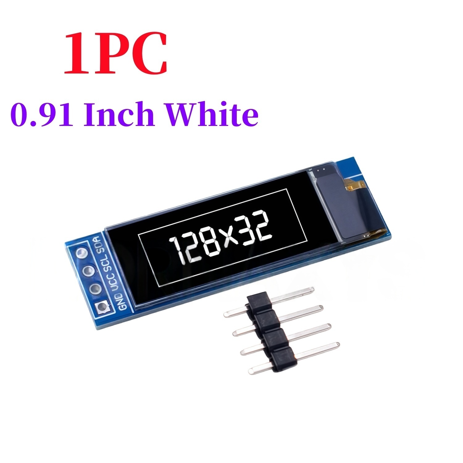 0.91 Inch 128x32 IIC I2C White - Ssd1306 recension och pris