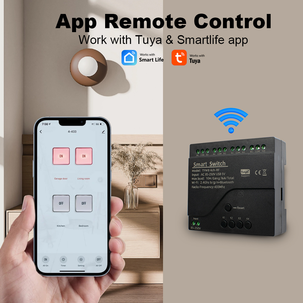 4CH Tuya Smart Wifi Switch Mod - Relay Module 4 Channel recension och pris