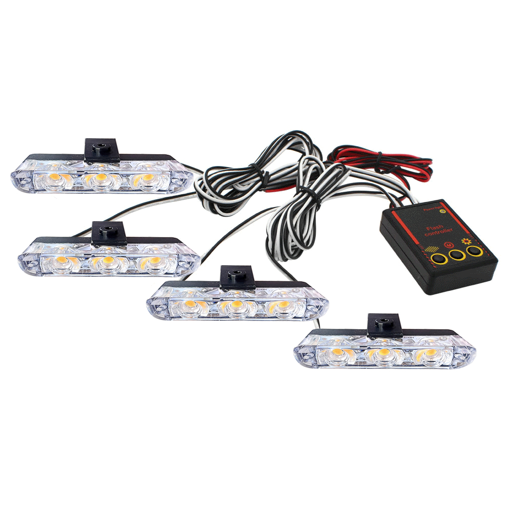 12V Car Grille Strobe Light He - Buzzer Module recension och pris