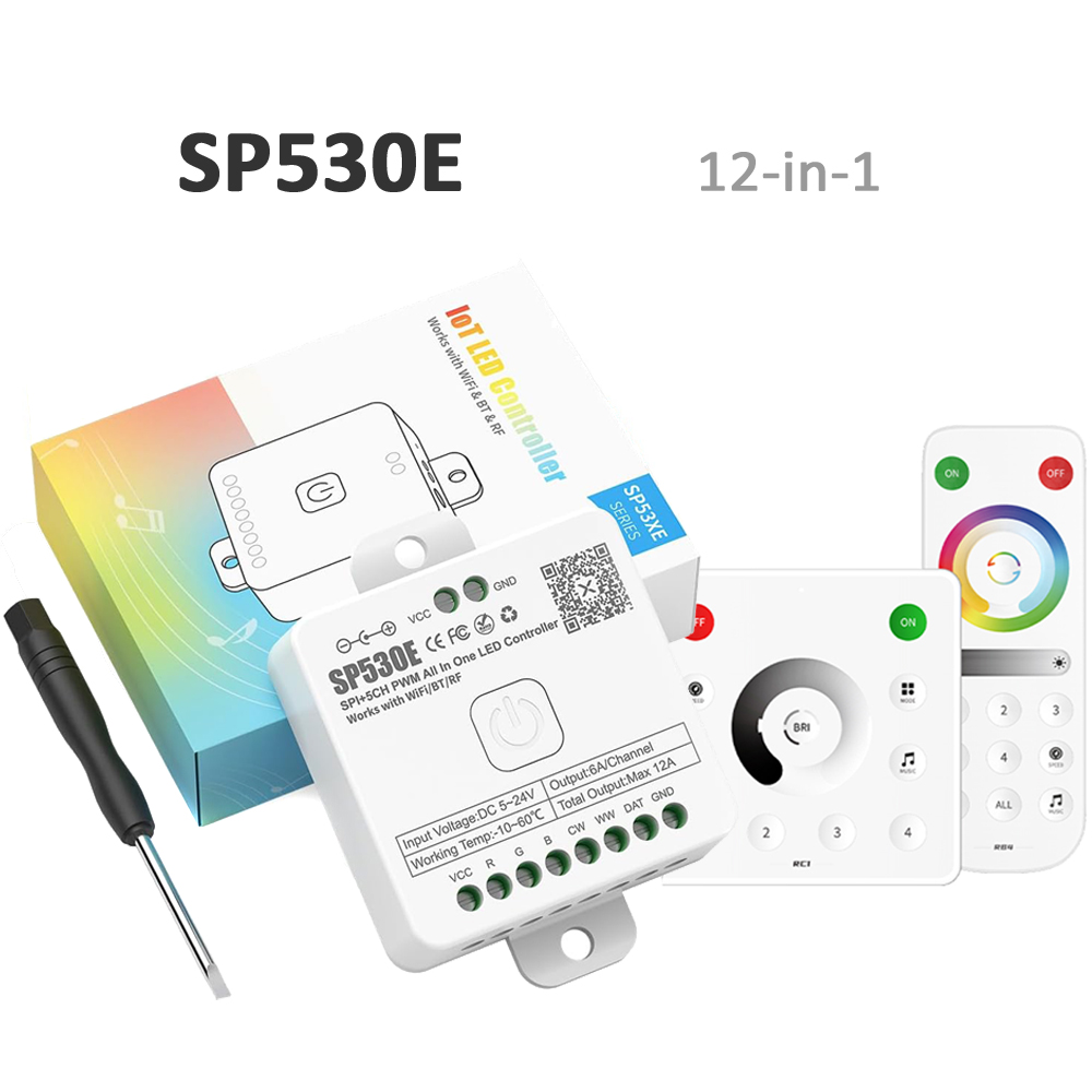 SP530E Wifi Bluetooth LED Cont - Ws2812B Strip 5V recension och pris