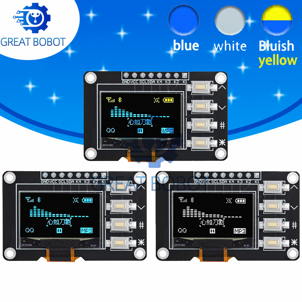 1~2pcs 0.96 inch OLED IIC Whit - Ssd1306 recension och pris