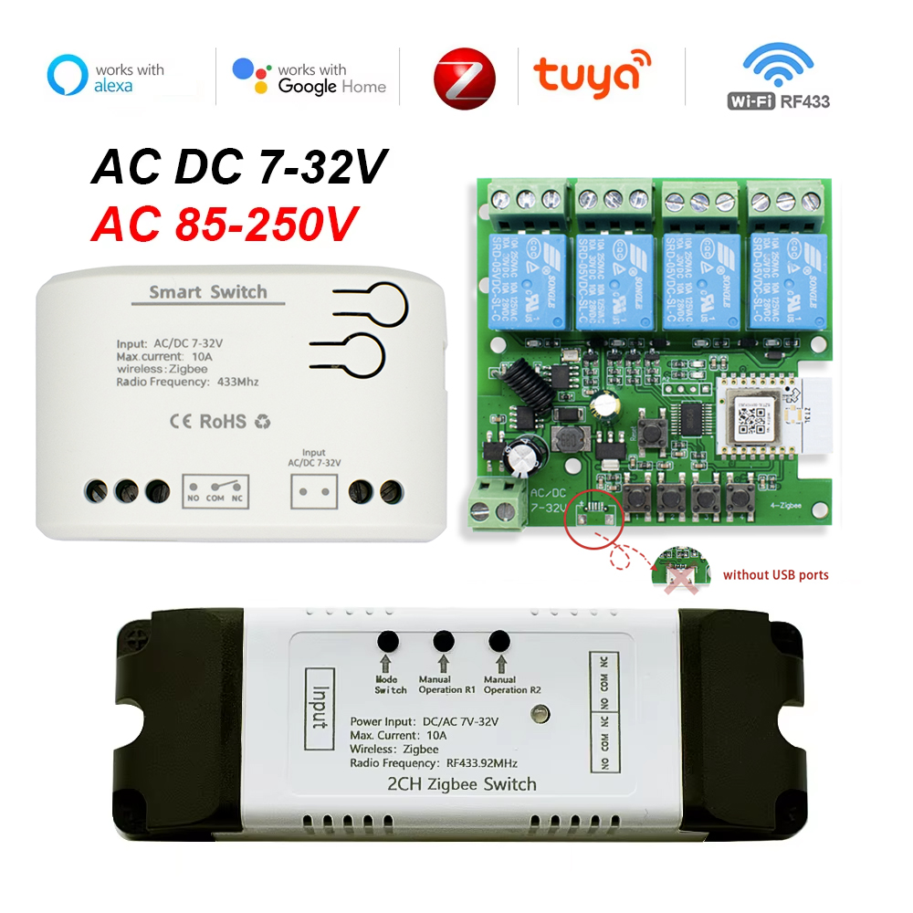 Tuya Zigbee Remote Control Sma - Relay Module 4 Channel recension och pris