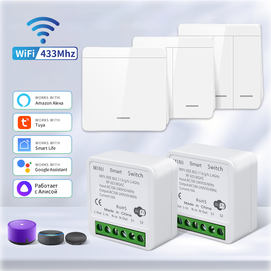 Wifi RF 433MHz Smart Switch Tu - Ir Remote Module recension och pris