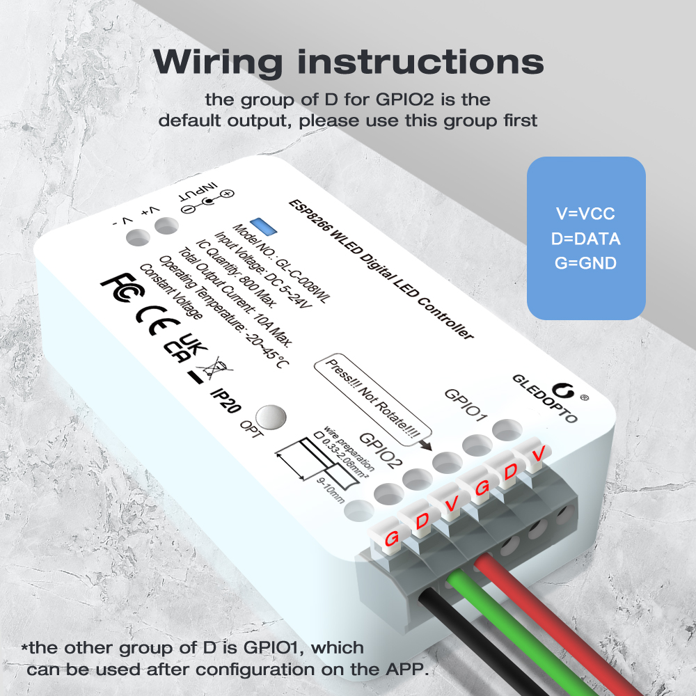 MJJC WLED Controller 5V 12V 24 - Ws2812B Strip 5V recension och pris