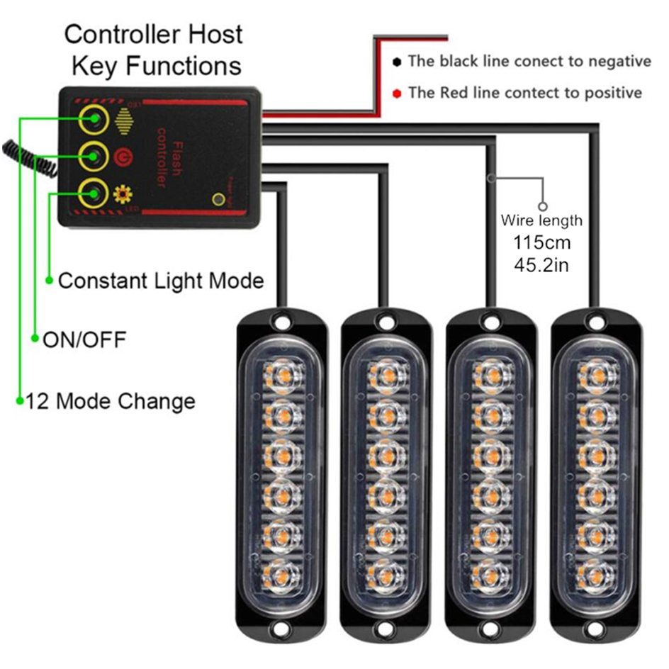 Car Front Grille Lighting 12V  - Buzzer Module recension och pris
