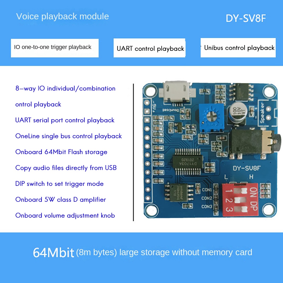ABZZ-DY-SV8F Voice Playback Mo - Sd Card Module recension och pris